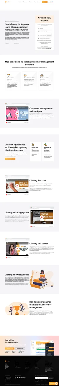 Naghahanap ba kayo ng libreng customer management software? Tingnan ang mga benepisyo ng LiveAgent nang malaman kung babagay ito sa inyo o kaya'y mag-sign up at subukan gamit ang isang libreng account.