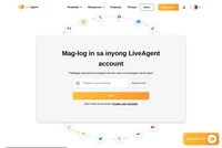 Mag-log in sa inyong LiveAgent account sa page na ito. Una, ilagay ang pangalan ng inyong kompanya. Pagkatapos, ilagay ang user name at password para makapag-log in nang husto.