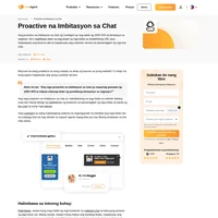 Hikayatin ang iyong mga bisita sa website gamit ang mga Proactive na Imbitasyon sa Chat. Ang iyong kustom na imbitasyon ay lilitaw sa isang kustomer habang sila ay nagba-browse.