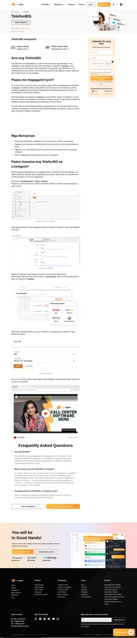 Ang TelefonBG ay isang tagabigay ng VoIP na may mga bilang mula sa higit 60 na mga bansa, magaling na tampok at mga serbisyo para sa mga pangangailangan ng iyong call center