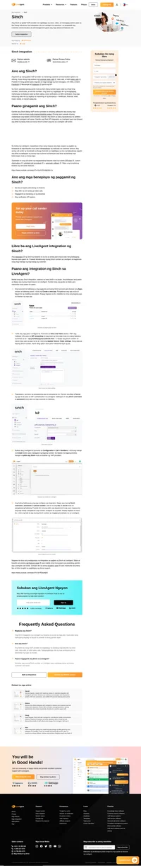 Ang integration ng Sinch VoIP sa inyong LiveAgent call center ay magagawa sa ilang minuto lang. Alamin kung paano sa aming article.