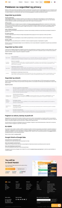 Mahigit sa 17,000 na mga kustomer ang nagtiwala sa LiveAgent sa kanilang data. Ang seguridad ng data ay pinakamahalaga para sa amin. Ang mga server ng LiveAgent ay naka-host sa tier IV or III+, PCI DSS, SSAE-16, o ISO 27001 compliant na mga pasilidad.