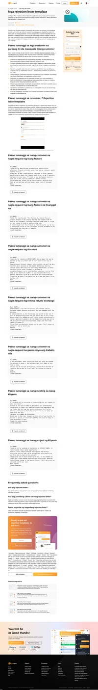 Ang ma-reject o mag-reject ay parehong mahirap, kaya gawin ito sa tamang paraan gamit ang LiveAgent rejection letter templates na ginawa par asa ganitong mga sitwasyon.