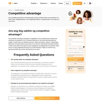 Ang competitive advantage ang bagay na magbibigay sa inyo ng kalamangan sa ibang mga kompanya at kompetisyon ninyo.