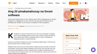Magtaguyod ng online community kabilang ang inyong prospects at customers sa tulong ng komprehensibong self-service na forum software.