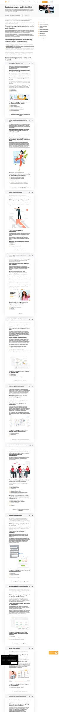 Punan ang customer service audit checklist na ito para makakuha ng malinaw na kabuuan sa kasalukuyang lagay ng inyong customer service at nang makuha ninyo ang kinakailangan na mga hakbang para mapabuti ito.