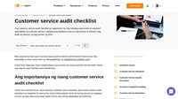 Punan ang customer service audit checklist na ito para makakuha ng malinaw na kabuuan sa kasalukuyang lagay ng inyong customer service at nang makuha ninyo ang kinakailangan na mga hakbang para mapabuti ito.