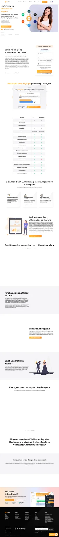 Kung naghahanap ka ng makapangyarihang alternatibo sa Kayako, isaalang-alang ang LiveAgent. Ito ay mayroong pinakamabilis na widget sa chat sa merkado, at may 179+ na kapaki-pakinabang na tampok sa help-desk