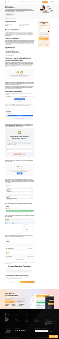Sa ShipStation integration, puwede ninyong i-manage ang mga eCommerce order o shipment mula sa LiveAgent. I-integrate lang ito gamit ang Zapier at simulan nang makakuha ng mga benepisyo.