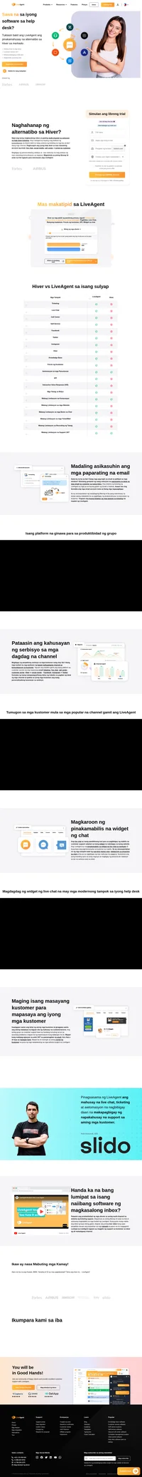Ang LiveAgent ay isang alternatibo sa Hiver na maaaring mag-asikaso ng iba't ibang mga inbox ng email at iba't ibang mga channel ng komunikasyon. Matuto pa tungkol sa LiveAgent.