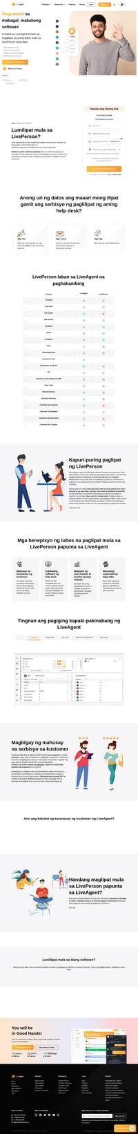 Ang LiveAgent ay isang help desk na solusyon na kumokonekta sa maraming mga lagusan sa isang interface . Nais mo bang lumipat mula sa LivePerson papunta sa LiveAgent? Nakuha ka namin.