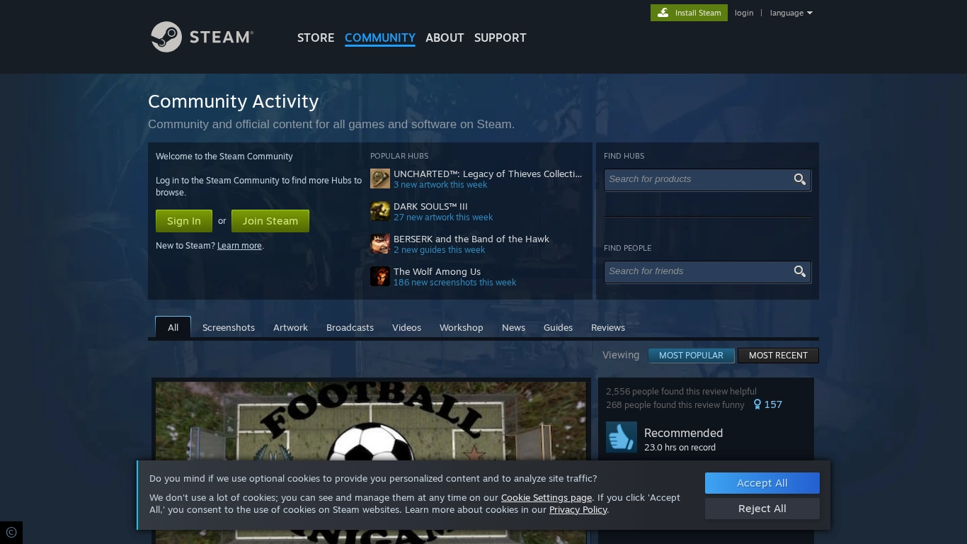 Join the Steam Community! Discover game hubs, share content, and connect with gamers worldwide. Sign in or join now to get started!"