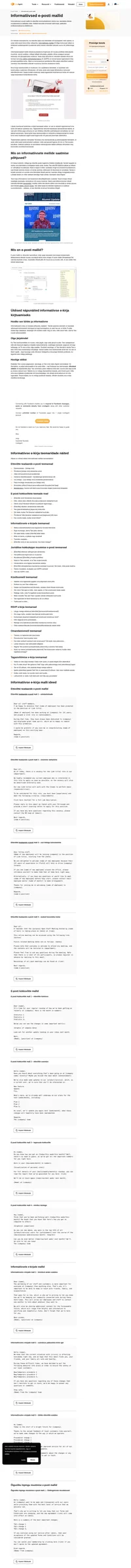 Kasutage meie informatiivsete e-kirjade malle kirjade kokkuvõtete, kogu ettevõtet hõlmavate teadaannete, kinnitusmeilide ja muu jaoks.