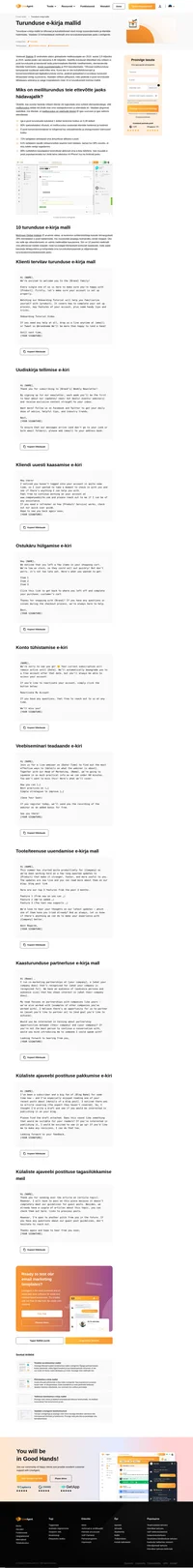 Vaadake ja kohandage meie 10 peamist meilimalli oma turunduskampaaniate ja väljaminevate turunduskommunikatsioonide jaoks.