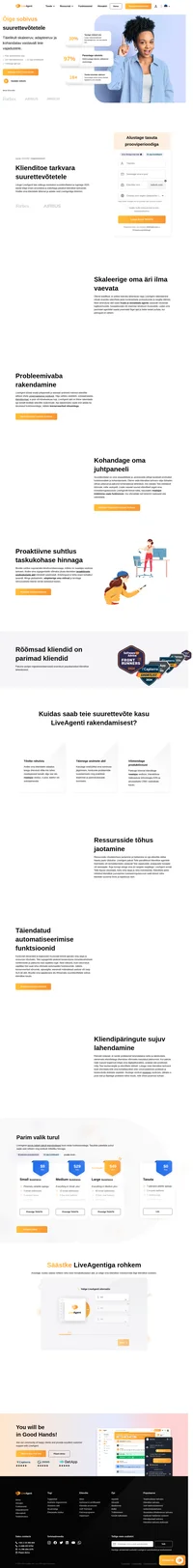 Liveagent on VKE-de jaoks enim arvustatud ja hinnatud #1 klienditoe tarkvaraks 2019. ja 2020. aastal. Suured ettevõtted saavad oma reaalajas trükkimisvaate funktsiooniga sageli oma investeeringutasuvuse LiveAgentilt kiiresti kätte.