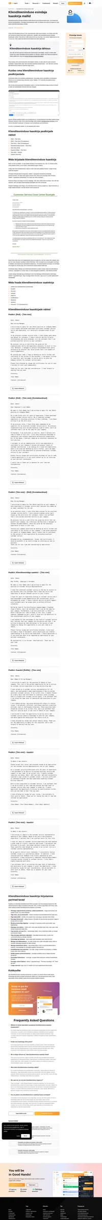 Otsite klienditeeninduse ametikohta? Vaadake neid klienditeenindaja kaaskirjade näiteid, et meisterdada enda oma.