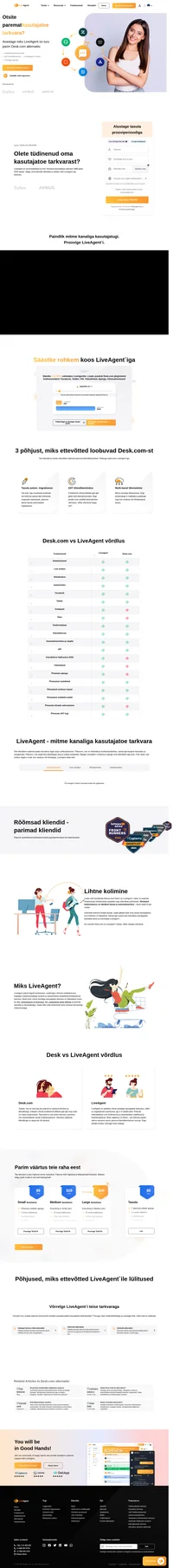 Vaadake, miks on LiveAgent parim alternatiiv Desk.com-le. Saage teada oma eelistest ja registreerige end kasutades meie 14-päevast tasuta prooviperioodi, ei mingeid püsivaid kohustusi.
