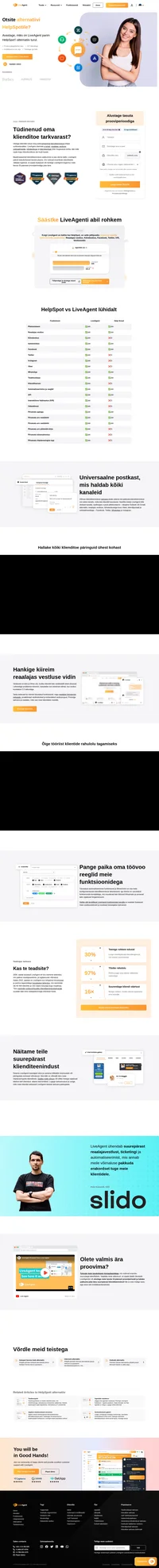 LiveAgent on parim HelpSpoti alternatiiv. Tutvuge suurepärase mitmekanalise ticketingi süsteemiga ja alustage tasuta prooviperioodi.