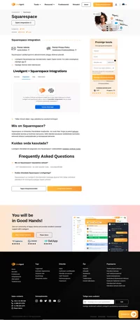 Muutke oma Squarespace'i veebisaite LiveAgenti uue integratsiooniga. Squarespace võimaldab Teil paigutada reaalajas vestluse nuppe ja parandada klientidega suhtlemist.