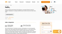 hallo, aitab ettevõtjaid äriinterneti, telefoni ja pilveteenustega. Lisateavet hallo ja integreerimise kohta LiveAgentis.