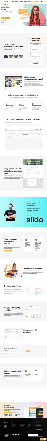 Kui otsite tasuta teadmusbaasi, saab LiveAgent seda Teile tasuta pakkuda. Heitke pilk meie klienditoele ja uurige rohkem.