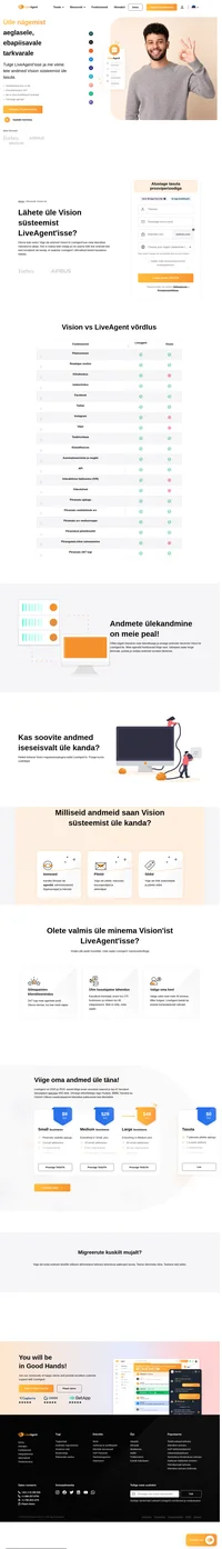 LiveAgent on 2019. ja 2020. aasta top #1 hinnatud kasutajatoe tarkvara VKE'dele. Kas soovite Visioni'lt LiveAgent'ile üle minna? Pole muret!