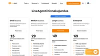 LiveAgenti paketid algavad 15 dollarist agendi kohta kuus ning sisaldavad e-posti piletisüsteemi, reaalajas vestluse funktsiooni, teadmusbaasi ja palju muud. Terviklik pakett on saadaval hinnaga 69 dollarit agendi kohta kuus.