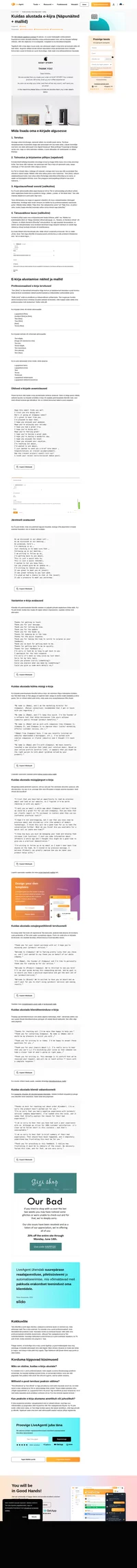 Siit saate teada, kuidas oma e-kirju tõhusalt alustada. LiveAgent pakub mitmeid näpunäiteid ja malle, et parandada kõigi meilide alustamist.