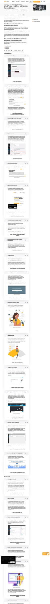 Meie WordPressi veebisaidi käivitamise kontrollnimekiri aitab Teie projekti kasvuks ette valmistada ilma tarbetute vigadeta. Ülim punkt-punktiline juhend.