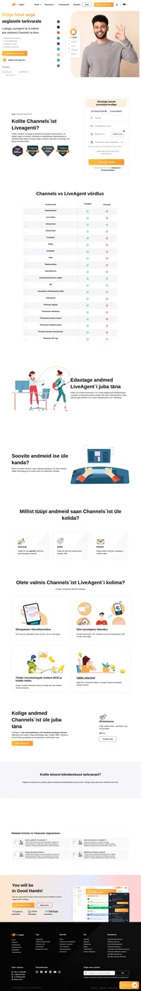 Soovite kolida Channeks`ist teise kasutajatoe tarkvarasse? Kaaluge oma järgmise kasutajatoe tarkvarana LiveAgenti. Migreerige oma andmed nüüd.