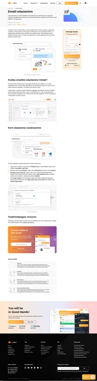 Edastamine on üks kõige lihtsamaid viise oma email konto seadistamiseks LiveAgent keskkonnas. Lugege selle funktsiooni kohta rohkem artiklist.