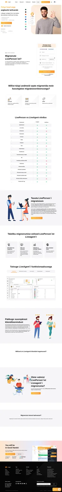 LiveAgent on kasutajatoe lahendus, mis ühendab mitmed kanalid üheks liideseks. Soovite migreeruda LivePerson`ist Liveagenti`i? Aitame teid.