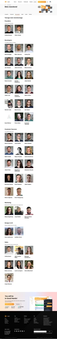 Kes me oleme? Tutvuge meie ettevõtte taga olevate nägudega ja uurige, kui palju osakondi ja inimesi meie teenuste pakkumisega tegeleb.