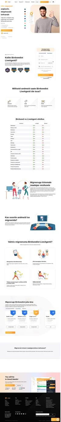 Liveagent pakub tasuta andmete migreerimist. Liveagent on VKE-de poolt enim arvustatud ja hinnatud #1 klienditoe tarkvaraks aastatel 2019 ja 2020. Liituge maailmatasemel toe pakkumisel selliste firmadega nagu Huawei, BMW, Yamaha, o2 ja Oxford University.