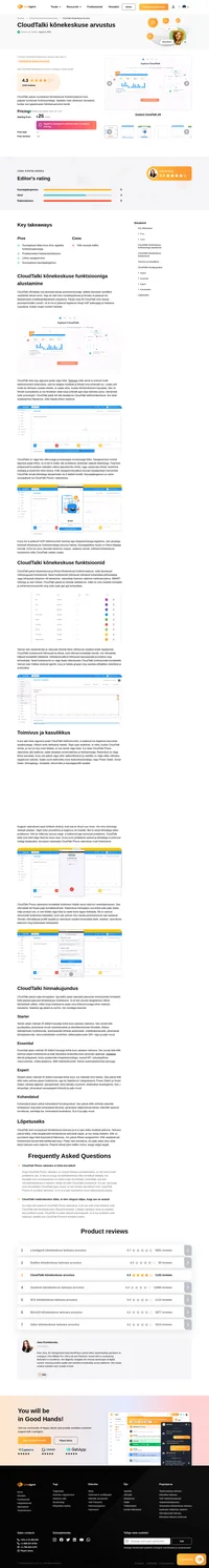Kaalute oma klienditoe kõnekeskuse jaoks CloudTalki? Vaadake meie ülevaadet ja uurige, kuidas see meie üldise testi ajal toimis.