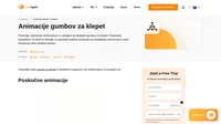 Animacije vplivajo na uporabnikov pogled in lahko kontroliraji, kje mu je fokus. Privabite h pogovoru več obiskovalcev in animirajte gumbe za klepet LiveAgent.