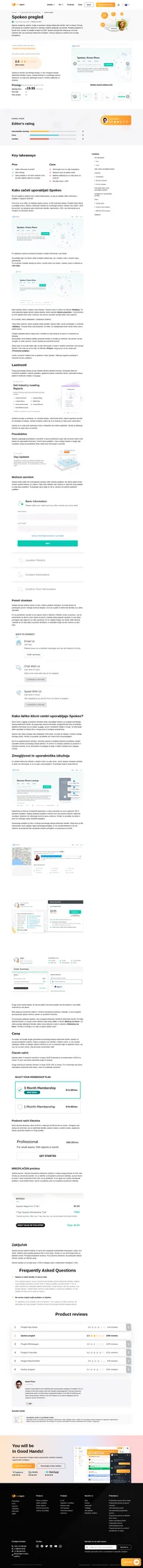 Želite izvedeti več o Spokeo? Oglejte si naš članek, če želite izvedeti, kako deluje in kako se je obnesel v naših testih.