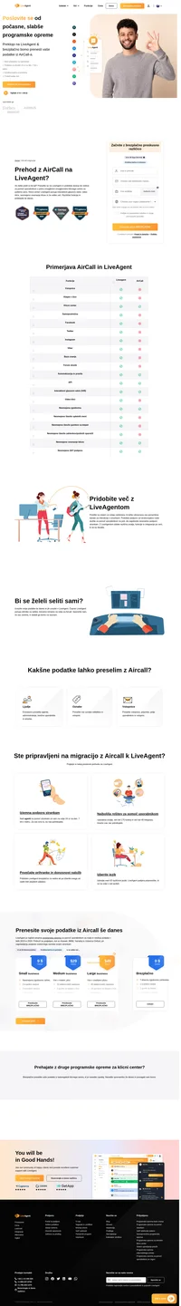 Želite preseliti vaše podatke z Aircall na drugo platformo? Poglejte si LiveAgent in spoznajte njegove prednosti. Začnite z brezplačnim preizkusom že danes.