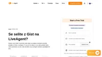 Želite podatke preseliti iz Gista v drugo rešitev? Oglejte si LiveAgent in si oglejte prednosti. Pričnite z brezplačno preizkusno različico že danes.