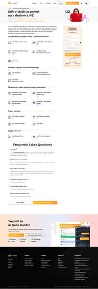 Kako stopiti v stik s službo za stranke LINE prek e-pošte, podpore za klepet v živo, telefonske številke, podpore za družabne medije in podpore za samopostrežne storitve.