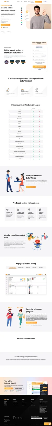 Ali razmišljate o selitvi s SolarWindsa na drugo platformo? Brezplačno preizkusite LiveAgent in preidite na novo programsko opremo za pomoč uporabnikom.