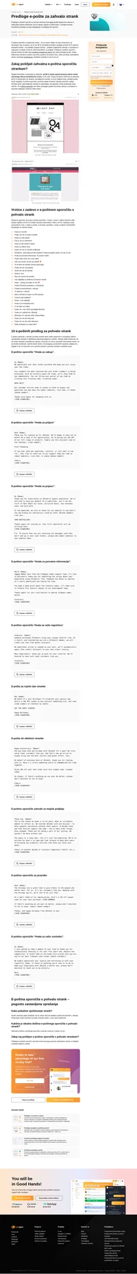 Prilagodite in shranite naše predloge hvaležnosti strank neposredno v LiveAgentu. Pošiljanje zahvalnih e-poštnih sporočil še nikoli ni bilo tako enostavno!