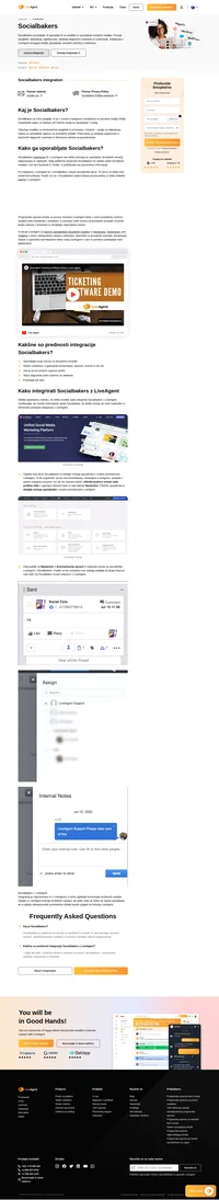 Spremljajte svoje račune na družabnih omrežjih, analizirajte meritve in ostanite povezani z integracijo Socialbakers v LiveAgent.