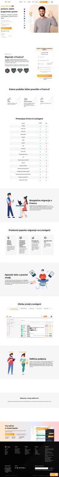 Želite preseliti podatke s Front-a na drugo platformo? Poglejte si LiveAgent in njegove prednosti. Začnite z brezplačno poskusno uporabo že danes.