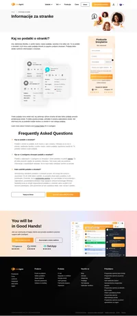 Za boljšo podporo je potrebno imeti več informacij o strankah. Več o podatkih o strankah.