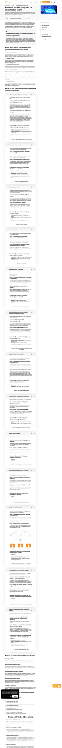 Trden program skladnosti proti pranju denarja je bistvenega pomena za vse finančne institucije. Ta kontrolni seznam programa za identifikacijo strank vam pomaga izpolniti vse pravne zahteve.