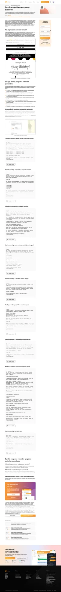 Skrbno izdelane e-poštne predloge programa zvestobe lahko ohranjajo visoko zadrževanje strank in nizko odliv. Pokažite svojim strankam svojo hvaležnost že danes.