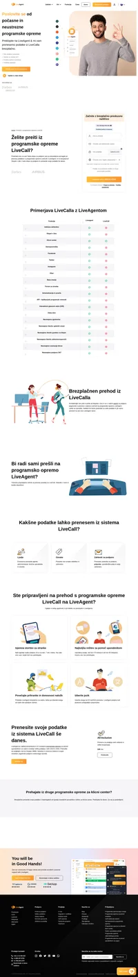 Želite preiti iz programske opreme LiveCall? Za vas je poskrbljeno. Obrnite se na LiveAgentovo ekipo za podporo in še danes začnite brezplačno prenašati svoje podatke.