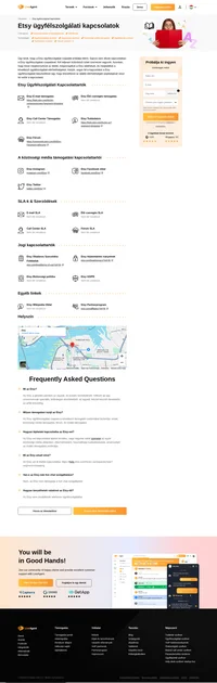 The customer service directory serves as a comprehensive list of support channels for companies including email, live chat, call support, social media.