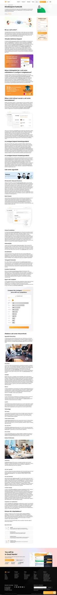 A call center kifejezés egy központi irodára vonatkozik, amelyet magas számú hívás fogadására vagy kezdeményezésére használnak. Olvasson tovább a telefonközpontokról.